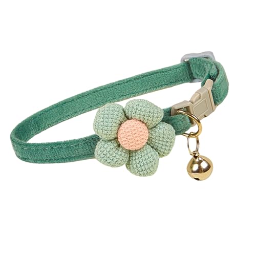 Pffiocix Blumen-Halskette für Haustierhals-Dekorationen, Blumenglocken, Weihnachts-Hundehalskette von Pffiocix