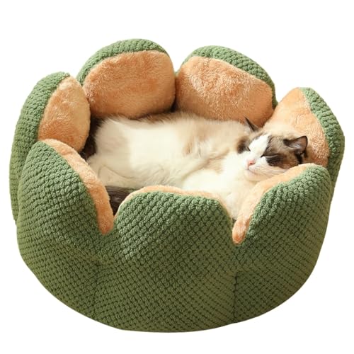 Pffiocix Katzenbett in Kaktusblumenform, warmes Kätzchenliege, Kissen, Katzenhaus sehr weich, kleines Hundebett, waschbar, Katzenbetten Pffiocix Katzenbett in Kaktusblumenform, warmes Kätzchenliege, Kissen, Katzenhaus sehr weich, kleines Hundebett, waschbar, Katzenbetten von Pffiocix