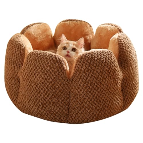 Pffiocix Katzenbett in Kaktusblumenform, warmes Kätzchenliege, Kissen, Katzenhaus sehr weich, kleines Hundebett, waschbar, Katzenbetten Pffiocix Katzenbett in Kaktusblumenform, warmes Kätzchenliege, Kissen, Katzenhaus sehr weich, kleines Hundebett, waschbar, Katzenbetten von Pffiocix