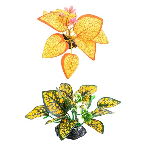 Pffiocix Künstliche Pflanze, Landschaft, Aquarien, Dekorationen für Aquarien, Terrarien, Garnelen, Gras, groß von Pffiocix
