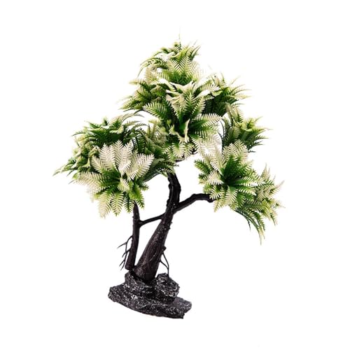 Pffiocix Künstliche Pflanze, Landschaft, Aquarium, Dekoration für Aquarien, Terrarien, Garnelen, Baum, groß von Pffiocix