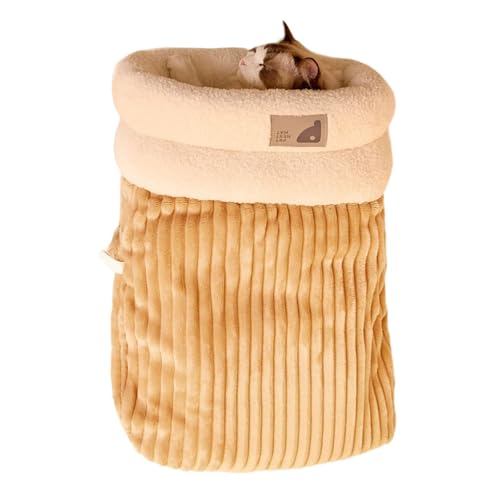 Pffiocix Plüsch-Einlagen, Katzenschlafbett für den Winter, kaltes Wetter, warme Samtkissen für kleine Haustiere, Rückzugsort für Katzen von Pffiocix