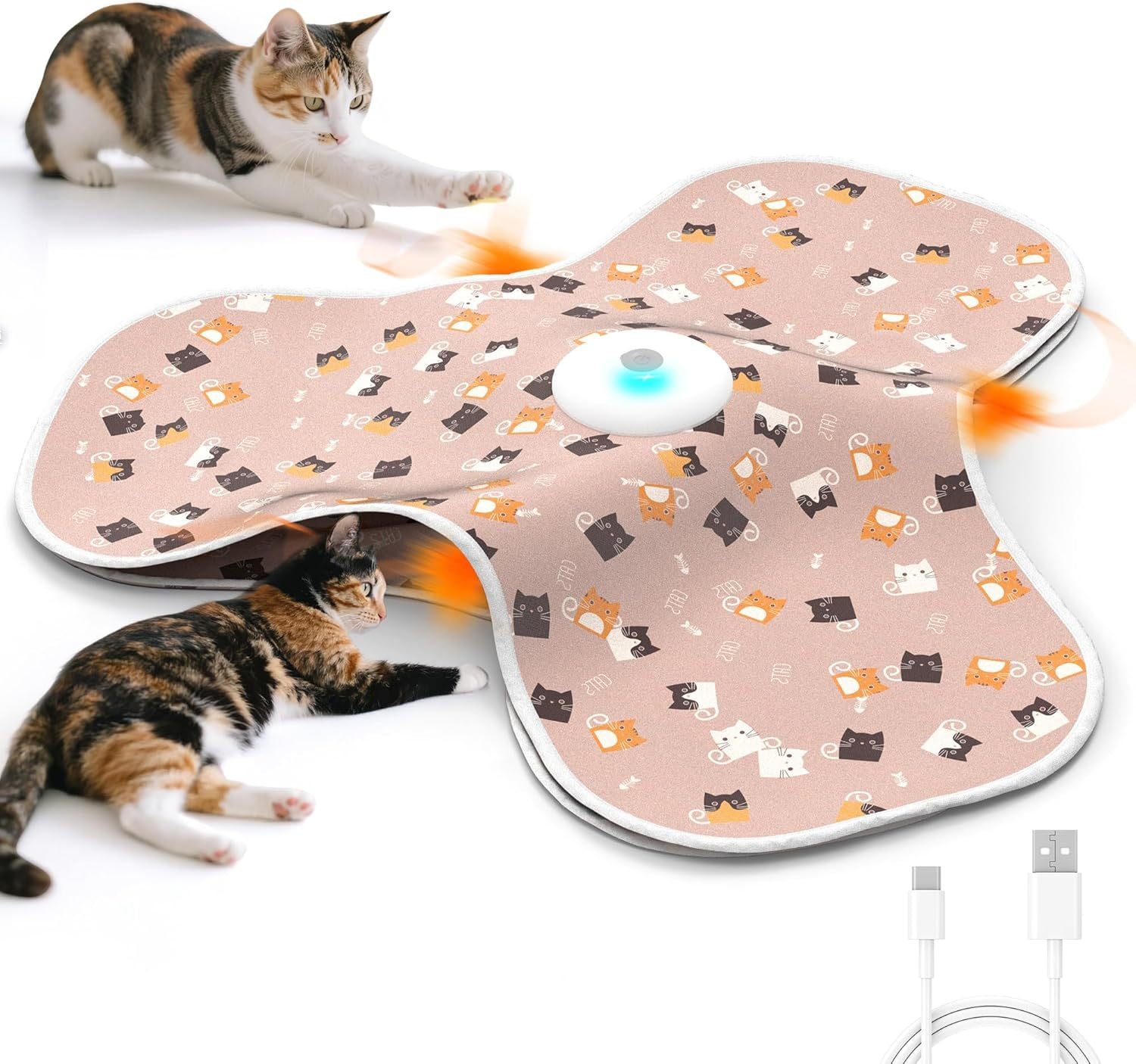 KATZENTEPPICH interaktives Katzenspielzeug mit selbst drehendem Wedel – Pink / Die englische Bedienungsanleitung enthält eine Audioversion. KATZENTEPPICH interaktives Katzenspielzeug mit selbst drehendem Wedel – Pink / Die englische Bedienungsanleitung enthält eine Audioversion. von Pfoten-Boutique