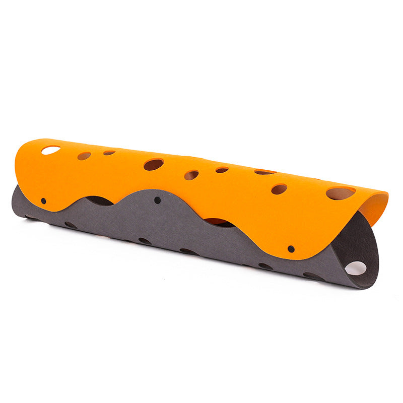 KATZENTUNNEL AUS FILZ - gestalte und verändere es - Kreativität – orange-grau / 92*45cm KATZENTUNNEL AUS FILZ - gestalte und verändere es - Kreativität – orange-grau / 92*45cm von Pfoten-Boutique