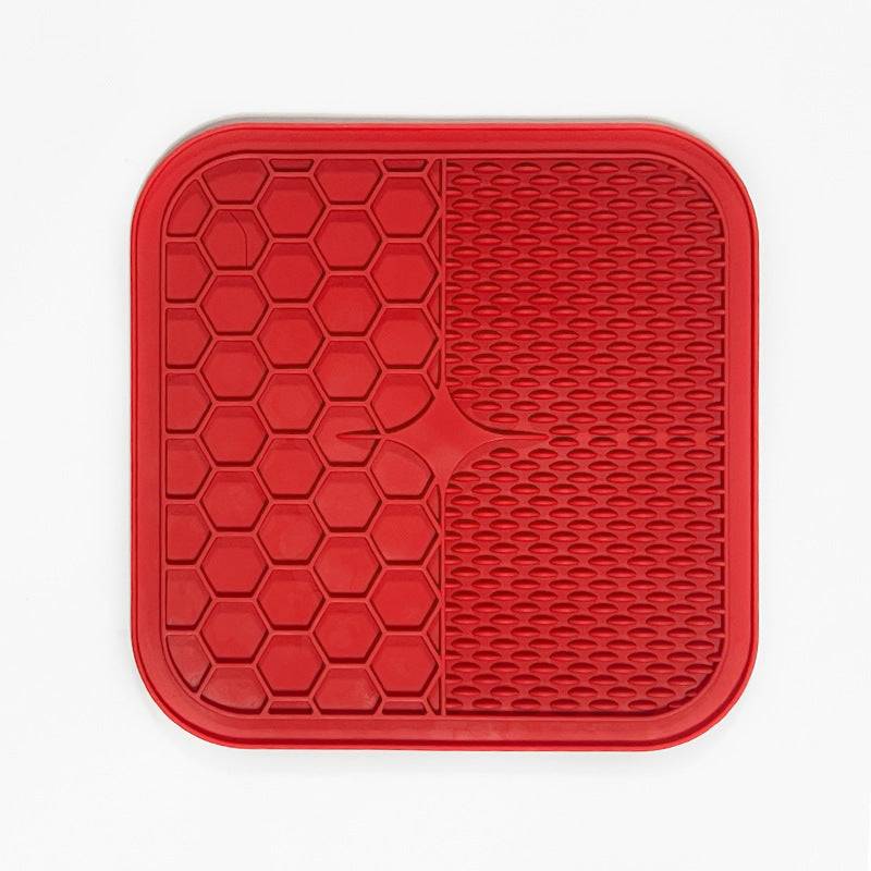 LECKMATTE - Antistress Spielmatte Für Hunde Mit Hochwertigem Silikon 15x15 cm – rot LECKMATTE - Antistress Spielmatte Für Hunde Mit Hochwertigem Silikon 15x15 cm – rot von Pfoten-Boutique