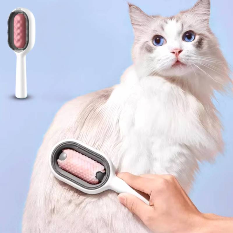 SAMTFELL -  Bürsten Für Hunde & Katzen Pflege – Keine Fliegenden Haare – Pink / Kurzhaar von Pfoten-Boutique