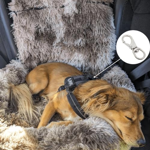 Pfoten&Nasen(TM) 2-in-1 Autositz und Bett für Hunde, Farbe:Braun-Weiss, Größe:Mittel von Pfoten&Nasen