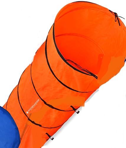 PfotenWunder® Profi-Agility-Tunnel, 3 Meter Länge, Agility-XXL-Tunnel-Set groß, für kleine & große Hunde-Training Sport XXL-Parcour Zubehör von PfotenWunder