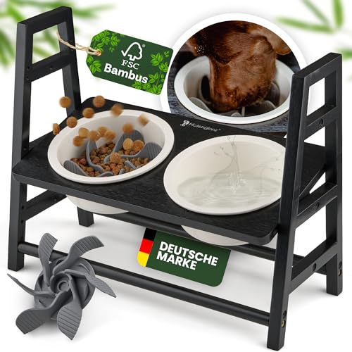 Pfotenglanz Hundenapf erhöht - Napfset mit 2 Schalen aus Keramik für Futter & Trinken - Antischlingnapf für gesunde Hunde - Hundenapf Keramik Antischlingnapf Hunde Fressnapf Hund Futterstation Hund Pfotenglanz Hundenapf erhöht - Napfset mit 2 Schalen aus Keramik für Futter & Trinken - Antischlingnapf für gesunde Hunde - Hundenapf Keramik Antischlingnapf Hunde Fressnapf Hund Futterstation Hund von Pfotenglanz