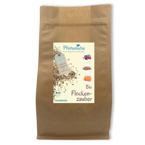 Pfotenliebe getrockneter Bio-Gemüsemix für Hundefutter (Bio-Flockenzauber), 100% feine Gemüseflocken, Barf Zusatz, 500g von Pfotenliebe