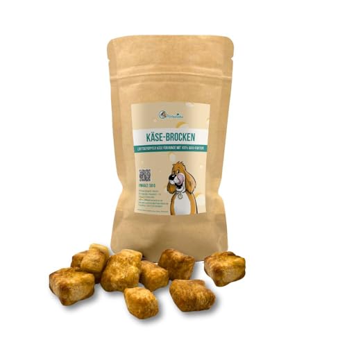 Pfotenliebe® Käsebrocken, luftgepoppter Käse für Hunde, natürliches Leckerli Käse, 50g von Pfotenliebe