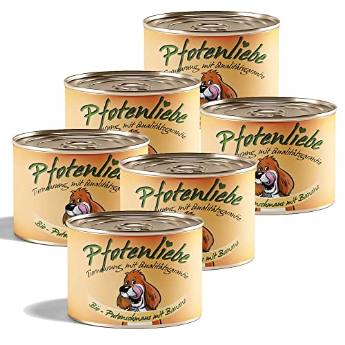 Pfotenliebe Bio Hundefutter, Bio-Putenschmaus mit Banane mit Qualitätsgarantie, Natürlich ohne Chemie, Machen Sie Ihren Hund glücklich!, 6x200g Pfotenliebe Bio Hundefutter, Bio-Putenschmaus mit Banane mit Qualitätsgarantie, Natürlich ohne Chemie, Machen Sie Ihren Hund glücklich!, 6x200g von Pfotenliebe