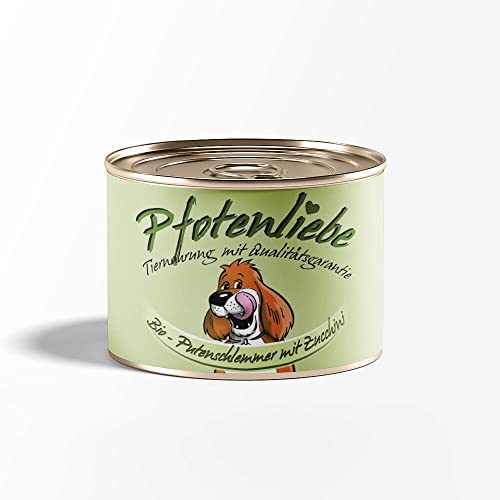 Pfotenliebe Bio Hundefutter Nassfutter mit Qualitätsgarantie, Bio-Putenschlemmer mit Zucchini, Natürlich ohne Chemie, Machen Sie Ihren Hund glücklich!, 1x200g von Pfotenliebe