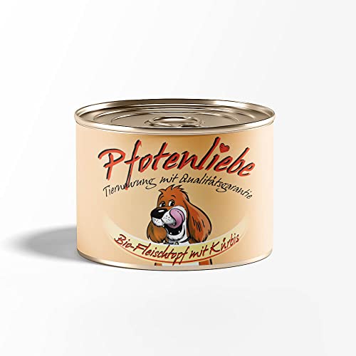 Pfotenliebe® Bio-Nassfutter für Hunde, Bio-Flrischtopf mit Kürbis, ohne Chemie und mit Qualitätsgarantie, getreidefrei, 200g (Dose) von Pfotenliebe