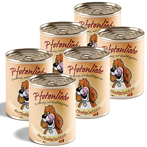 Pfotenliebe® Bio-Nassfutter für Hunde, Bio-Fleischtopf mit Kürbis, ohne Chemie und mit Qualitätsgarantie, getreidefrei, 6 x400g (Dose) von Pfotenliebe