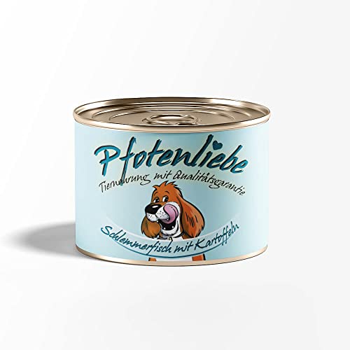Pfotenliebe® Bio-Nassfutter für Hunde, Schlemmerfisch mit Kartoffeln, natürlich ohne Chemie und mit Qualitätsgarantie, getreidefrei (200g) von Pfotenliebe