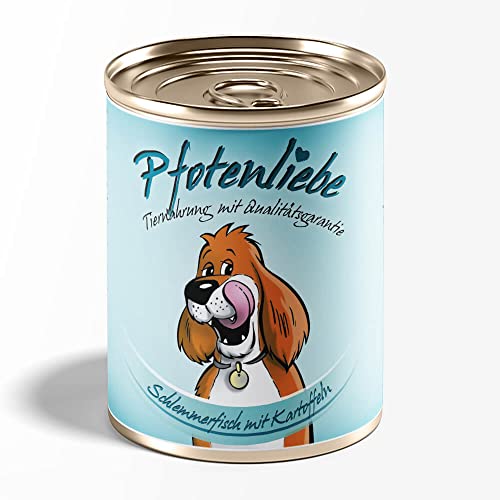 Pfotenliebe® Bio-Nassfutter für Hunde, Schlemmerfisch mit Kartoffeln, natürlich ohne Chemie und mit Qualitätsgarantie, getreidefrei (400g) von Pfotenliebe
