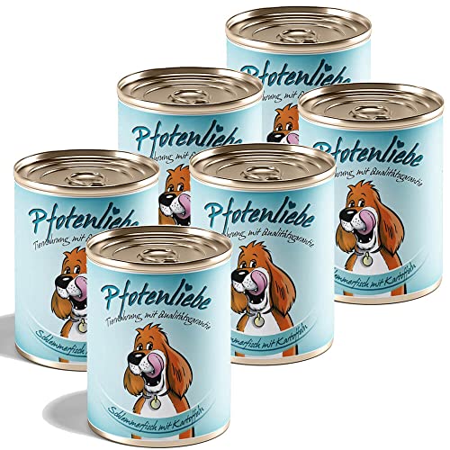 Pfotenliebe Bio Nassfutter Hund | Schlemmerfisch mit Kartoffeln | mit Qualitätsgarantie | Natürlich ohne Chemie | Machen Sie Ihren Hund glücklich! | 400g (6 x 400g) von Pfotenliebe