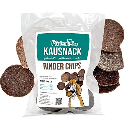 Pfotenliebe Rinder-Chips, 100% Rind ohne Getreide, 100g Kausnack für Hunde Pfotenliebe Rinder-Chips, 100% Rind ohne Getreide, 100g Kausnack für Hunde von Pfotenliebe