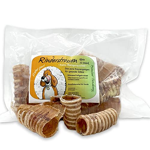 Pfotenliebe Rinderstrossen 3-5cm, Luftröhre 100% vom Rind, kalorienarmer Kauspaß für Hunde, luftgetrocknet & knusprig, 12 STÜCK Pfotenliebe Rinderstrossen 3-5cm, Luftröhre 100% vom Rind, kalorienarmer Kauspaß für Hunde, luftgetrocknet & knusprig, 12 STÜCK von Pfotenliebe