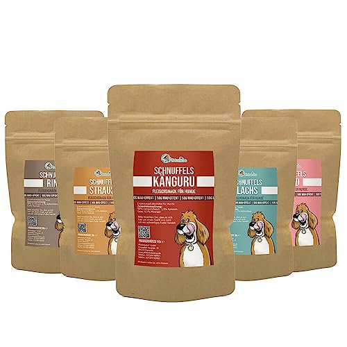 Pfotenliebe Leckerlies für Katzen und Hunde, Fleisch Minnis, Probierpaket, 100g (5x50g Probierpaket) von Pfotenliebe