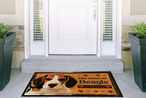 Pfronten Fußmatte Beagle (4), Fußabtreter, Türvorleger, Türmatte wetterfest, Hund von Pfronten