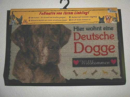 Pfronten Fußmatte Deutsche Dogge (16), Fußabtreter, Türvorleger, Türmatte Hund wetterfest von Pfronten