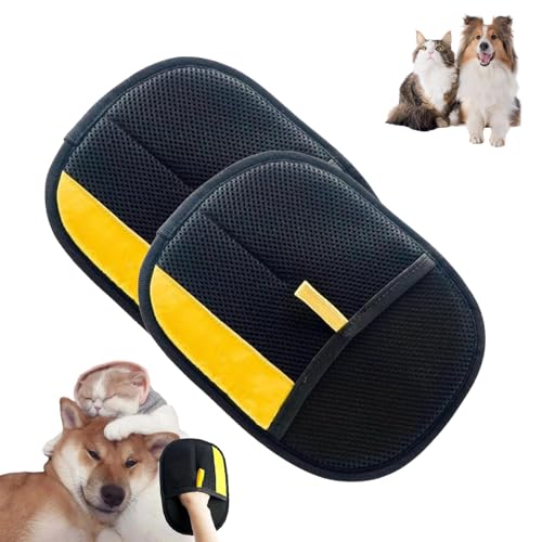 Phaqetre Petlova Sweep Handschuh, Petlova Handschuh, Tierhaarentfernungshandschuhe, Zwei-Wege-Bürste, kann auf Sofas, Betten und Kleidung verwendet werden (2 Stück) von Phaqetre