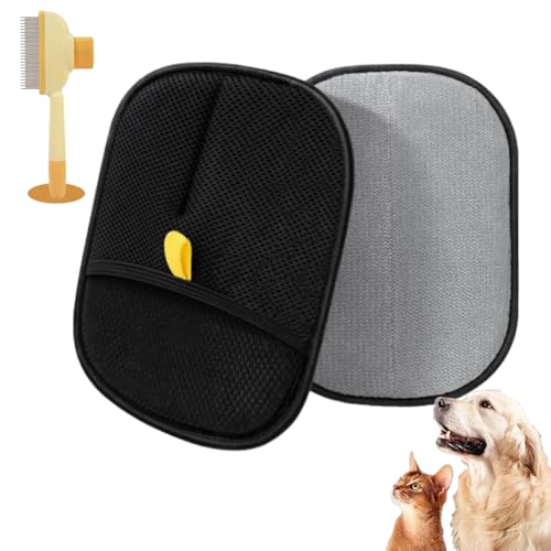Phaqetre Yomi Tierhaarentferner-Handschuh – wiederverwendbare elektrostatische Fellpflege-Handschuhe für Hunde und Katzen, doppelseitige Tierhaarbürste für Couch, Teppich, Möbel, Bett, Kleidung Phaqetre Yomi Tierhaarentferner-Handschuh – wiederverwendbare elektrostatische Fellpflege-Handschuhe für Hunde und Katzen, doppelseitige Tierhaarbürste für Couch, Teppich, Möbel, Bett, Kleidung von Phaqetre