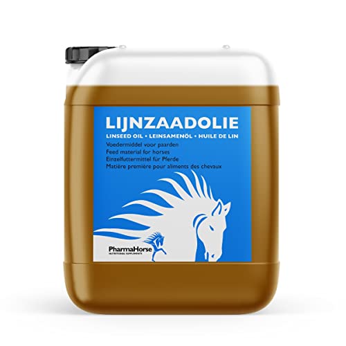 PharmaHorse Leinsamenöl | Darmfunktion | Magenfunktion | Verdauung | 100% Ohne Zuckerzusatz | 5L von PharmaHorse