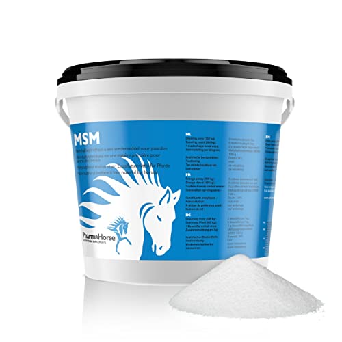 PharmaHorse MSM | Human Grade Quality | 100% frei von Zuckerzusätzen | Hochdosiert | 100% dopingfrei | 1000 Gramm von PharmaHorse