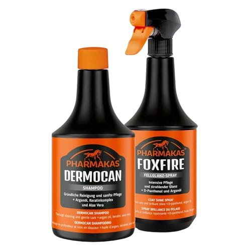 Fellpflege Set für Pferde | Spezialshampoo & Glanzspray | Pferdeshampoo & Fellspray im Set Fellpflege Set für Pferde | Spezialshampoo & Glanzspray | Pferdeshampoo & Fellspray im Set von Pharmakas