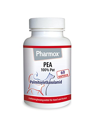 Pharmox Hund & Katze PEA (Palmitoylethanolamid) - 100% Rein - 60 Kapseln - Hochdosiert von Pharmox