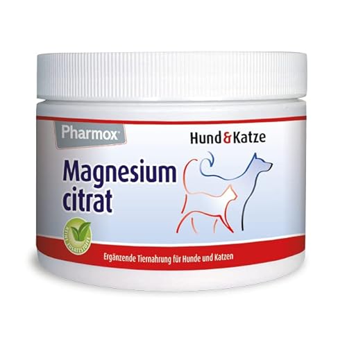 Pharmox Magnesiumcitrat für Hund & Katze 250 Gramm - Hochdosiert - Magnesium - Pulver - Ist gut für die Muskelfunktion - Für den Erhalt starker Knochen von Pharmox