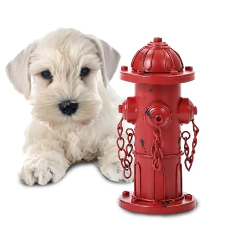 Phaxth 19,8 cm H Metall Töpfchentraining Feuerhydrant für Hunde zum Urinieren, Vintage kleine Hunde Feuerhydrant Urinierpfosten für drinnen oder draußen Gartendekoration von Phaxth