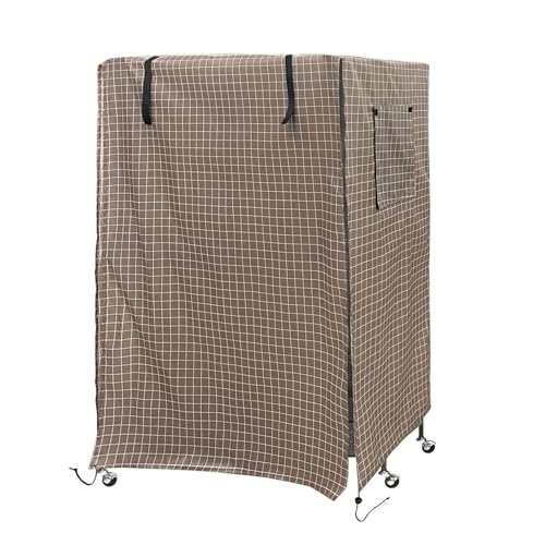 Cage Blackout Cover Good Night Bird Cage Cover für Innen Im Freien 210d Oxford Stoff Einstellbarer Hem für Universelle Vogelkäfige 130 X 96 X 59 cm (Plaid) von Phefop
