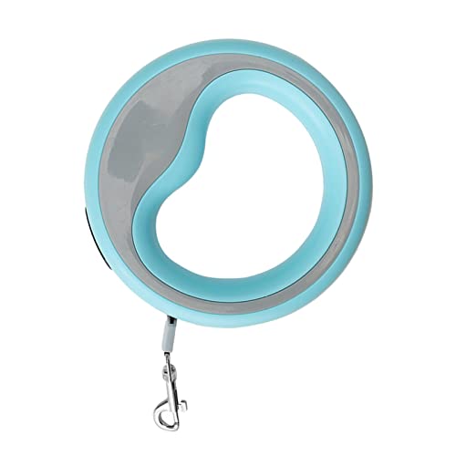 Einziehbare Hundeleine, 2,5 m, automatisch, einziehbar, Metallhaken, Sicherheitsverriegelung, ergonomisch, lange Leine, ABS-Material, 360-Grad-Rotationseinstellung für mittelgroße kleine Hunde, Blau von Phefop