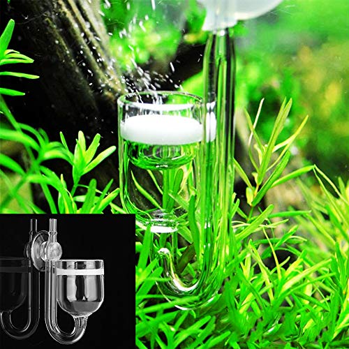 CO2-Diffusor aus Glas, großer gerader CO2-Diffusor mit Saugnapf für mittelgroße bis große Wassergras-Aquarien von Phefop