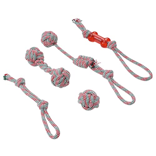 Phefop 5 Stück Kauseilspielzeug für Haustiere, Waschbares Buntes Baumwollseilspielzeug, Kauspielzeug für Welpen Zur Zahnreinigung Phefop 5 Stück Kauseilspielzeug für Haustiere, Waschbares Buntes Baumwollseilspielzeug, Kauspielzeug für Welpen Zur Zahnreinigung von Phefop