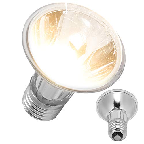 Phefop Amphibien Sonnenbathe Lampe, 1000 Stunden Lebensdauer Reptilien Wärme Glühbirnenmaterial Heatel für Reptil, Bärtiger Drache, Eidechse, Schlange (50W 220V) von Phefop