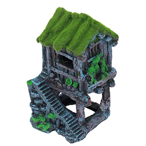 Phefop Aquarium-Pavillon-Ornamente, Lebensechte Fischdekoration für Lebendige Aquariumlandschaft, 16,7 cm, Sicher für Alle Aquarien von Phefop