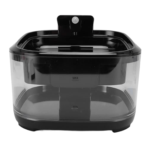 Phefop Automatischer Haustier -Trinkbrunnen 4,5 L Großer Kapazität Stille Automatik -Zirkulationsfiltrationssystem mit Einzigartigem Wasserflussdesign für Katzen und Kleine Hunde (Black) von Phefop