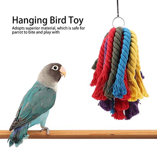 Phefop Buntes Papageien-Kauspielzeug, Baumwollseil, Vogel-Hängespielzeug Zum Schärfen des Schnabels, Verhindert Depressionen Phefop Buntes Papageien-Kauspielzeug, Baumwollseil, Vogel-Hängespielzeug Zum Schärfen des Schnabels, Verhindert Depressionen von Phefop