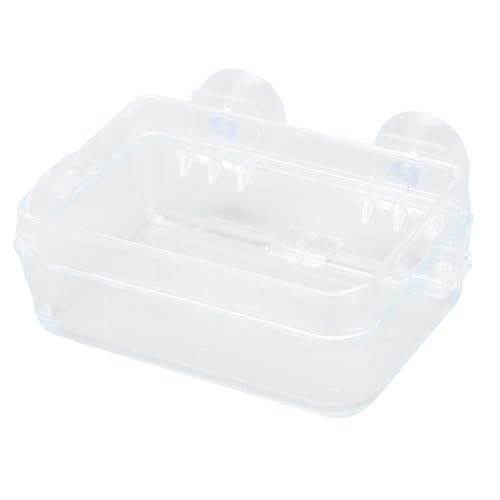 Phefop Futtertablett für Reptilien, Terrarium, transparent, auslaufsicher, mit Saugnapf für Kleintiere (S, 200 x 150 x 135 cm) von Phefop