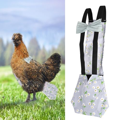 Phefop Gänse -Hühnchen -Windel mit Gummiband, Waschbarer PET Windel für Einfache Verschleiß und Entfernung (L Größe (für den Handgelenksumfang 17-19,5) von Phefop