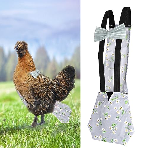 Phefop Gänse -Hühnchen -Windel mit Gummiband, Waschbarer PET Windel für Einfache Verschleiß und Entfernung (S Größe (für den Handgelenksumfang 13-15,5) von Phefop