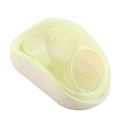 Phefop Hamstertoilette, Hamsterhaus, Badezimmer, mit Schaufel, Badewanne, Hamsterbad, Badezubehör, mit Schaufel, Geeignet für Mäuse, Hamster, Ratten usw., Transparent (Yellow) von Phefop