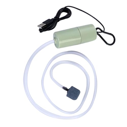 Phefop Haushalts Stiller Mini -USB -Sauerstoffpumpe für Sauberes und Gesundes Aquariumwasser, Kompakte Fischtankluftpumpe, Geeignet für den Gebrauch von Zuhause und Im Freien Geeignet (Green) von Phefop