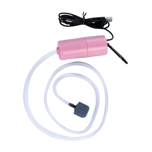 Phefop Haushalts Stiller Mini -USB -Sauerstoffpumpe für Sauberes und Gesundes Aquariumwasser, Kompakte Fischtankluftpumpe, Geeignet für den Gebrauch von Zuhause und Im Freien Geeignet (Rosig) von Phefop