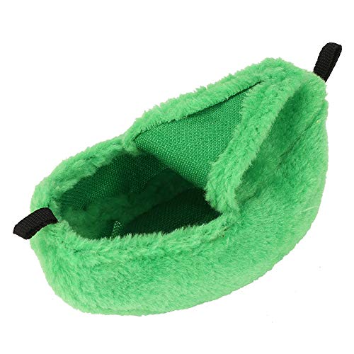 Phefop Hochwertige Bananenförmige Hängemattenmuster -Hamsternest, Komfortabel und Warm, Gelb/grün, Haustierhaus für Kleine Tiere (Green) von Phefop